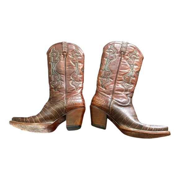 Idyllwind Women’s Frisk Me Printed Leather Snip Toe Western Boots Size 9 - Picture 4 of 12